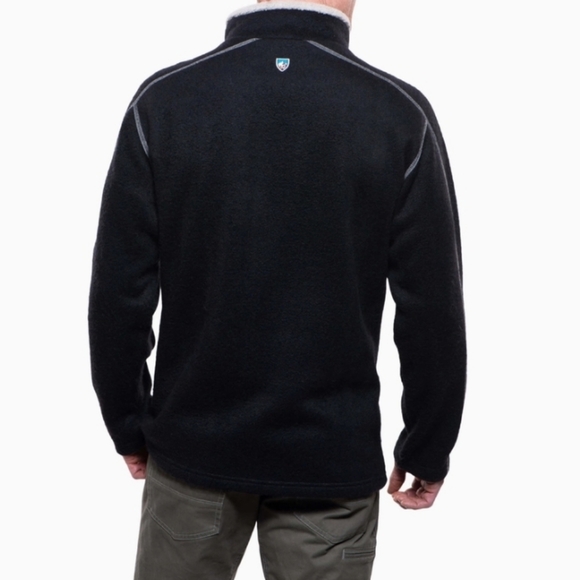 KUHL Mens Europa 1/4 Zip Pullover Sweater Black Longsleeve Size Medium - Picture 9 of 16